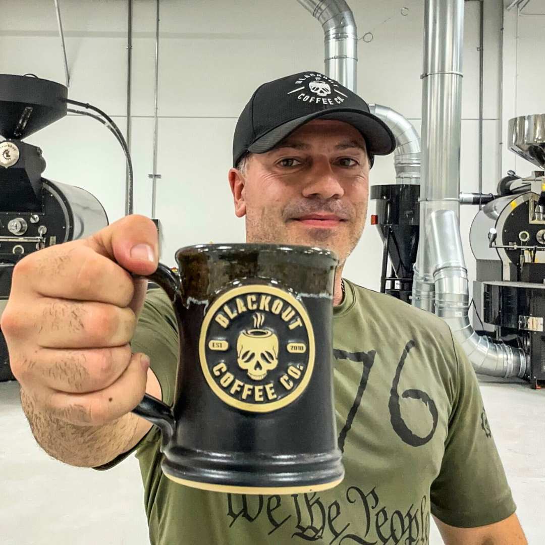 Black Mug w/ Blackout Coffee Logo