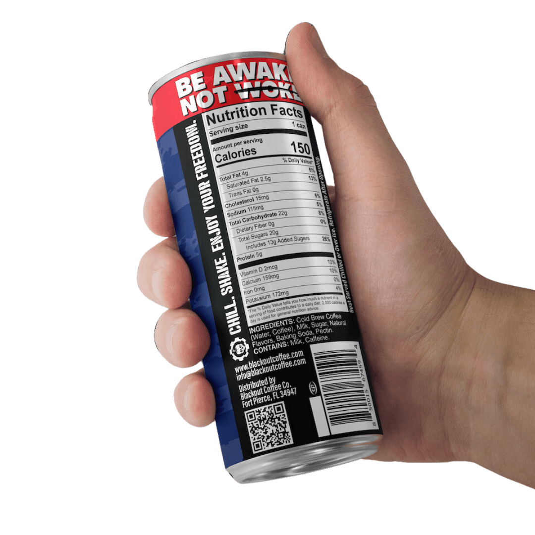 RTD Cold brew latte back