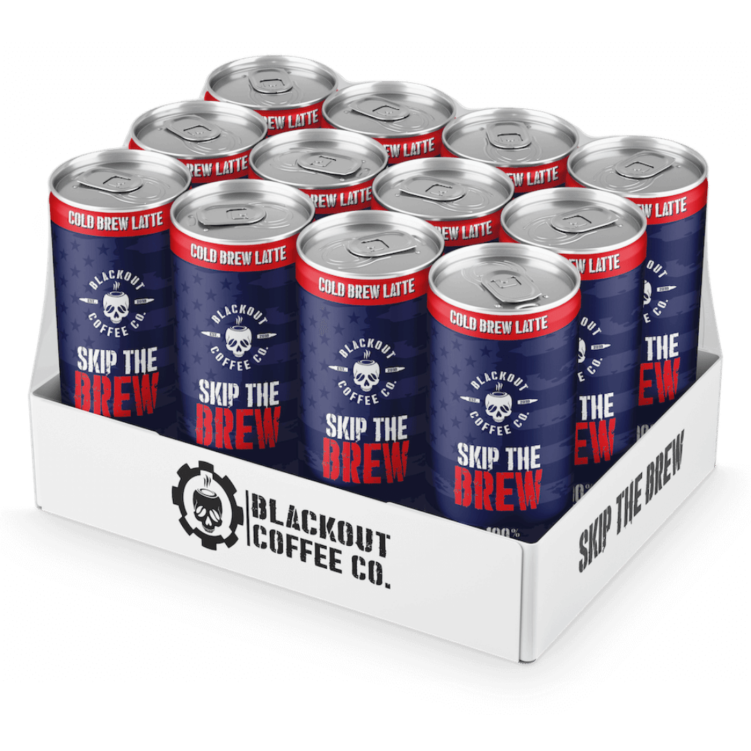 Blackout Coffee RTD Cold Brew Latte 12 Pack
