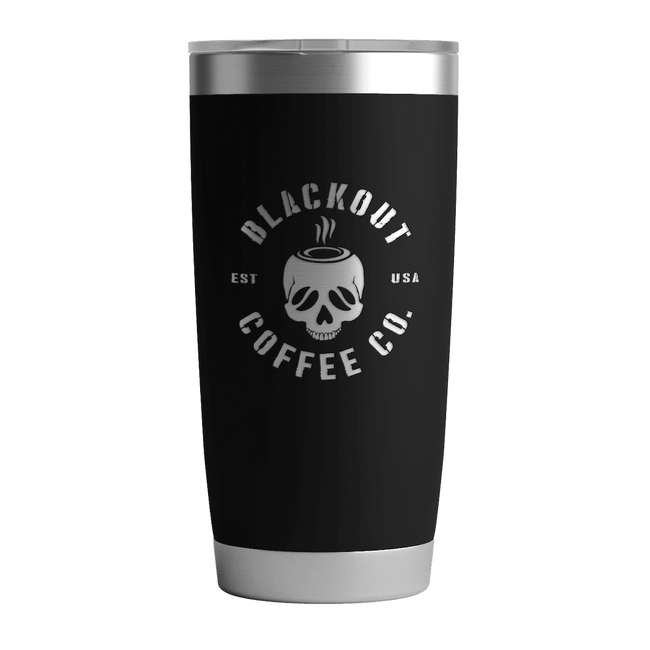 20 OZ Tumbler w/ Logo & US Flag In Black