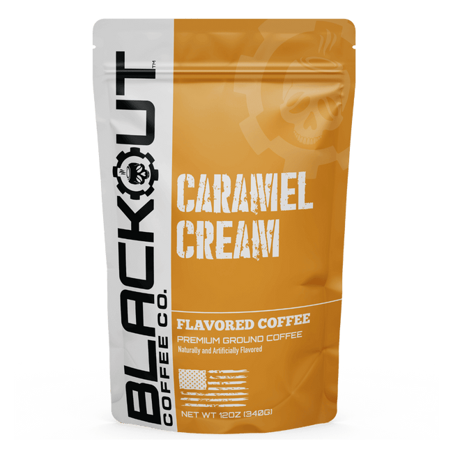 Caramel Cream Flavored Coffee Bag 12oz Blackout Coffee