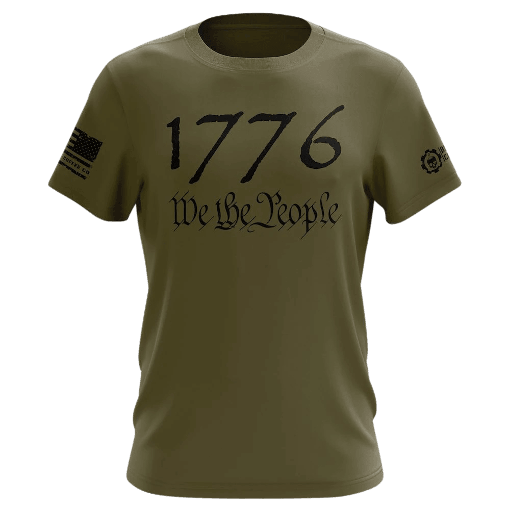 1776 We The People Mili Green T-Shirt – Blackout Coffee Co