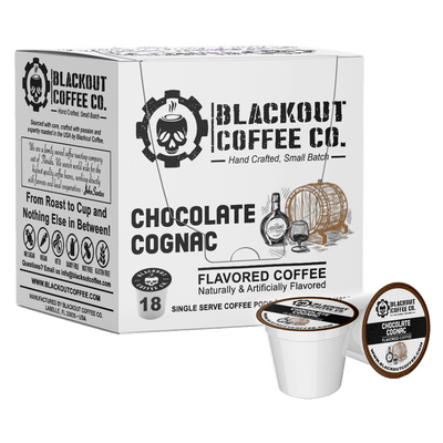 CHOCOLATE COGNAC FLAVORED COFFEE PODS 18CT