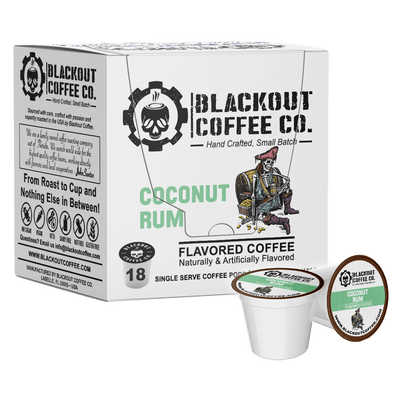 COCONUT RUM FLAVORED COFFEE PODS 18CT