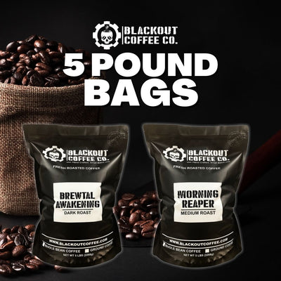  Blackout Coffee, Brewtal Awakening Dark Roast Coffee, High  Caffeine, Bold, Rich, Aromatic, Strong & Flavored Coffee Beans, Fresh  Roasted In The USA – 12 oz Bag (Ground Coffee) : Everything Else