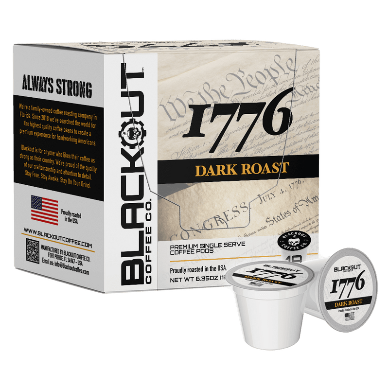 1776 DARK ROAST COFFEE PODS 18CT