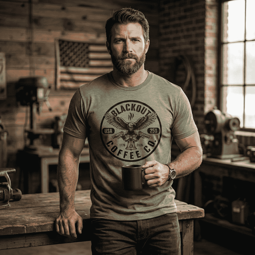 250th Anniversary Eagle T-Shirt – Blackout Coffee Co