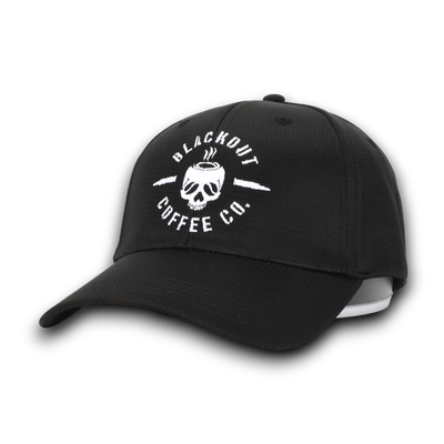 TACTICAL OPS  cap with BLACKOUT COFFEE logo and FITTED HAT side