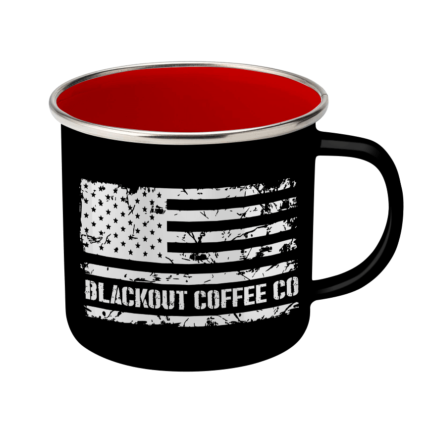 America's Warriors Enamel Steel Mug 12 oz