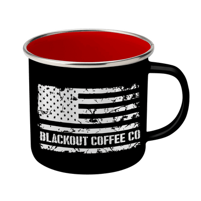 America's Warriors Enamel Steel Mug 12 oz