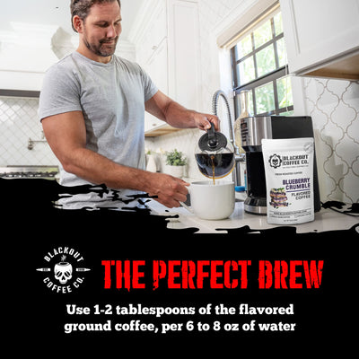 Blueberry Crumble Flavored Coffee brew