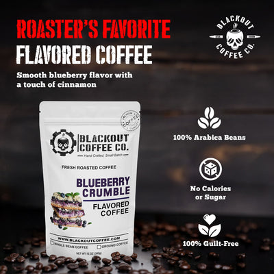Blueberry Crumble Flavored Coffee 100% arabica
