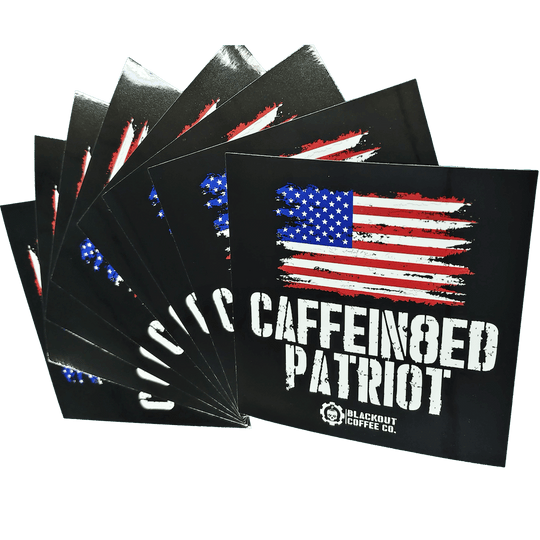 Caffein8ed Patriot Square Vinyl Decal