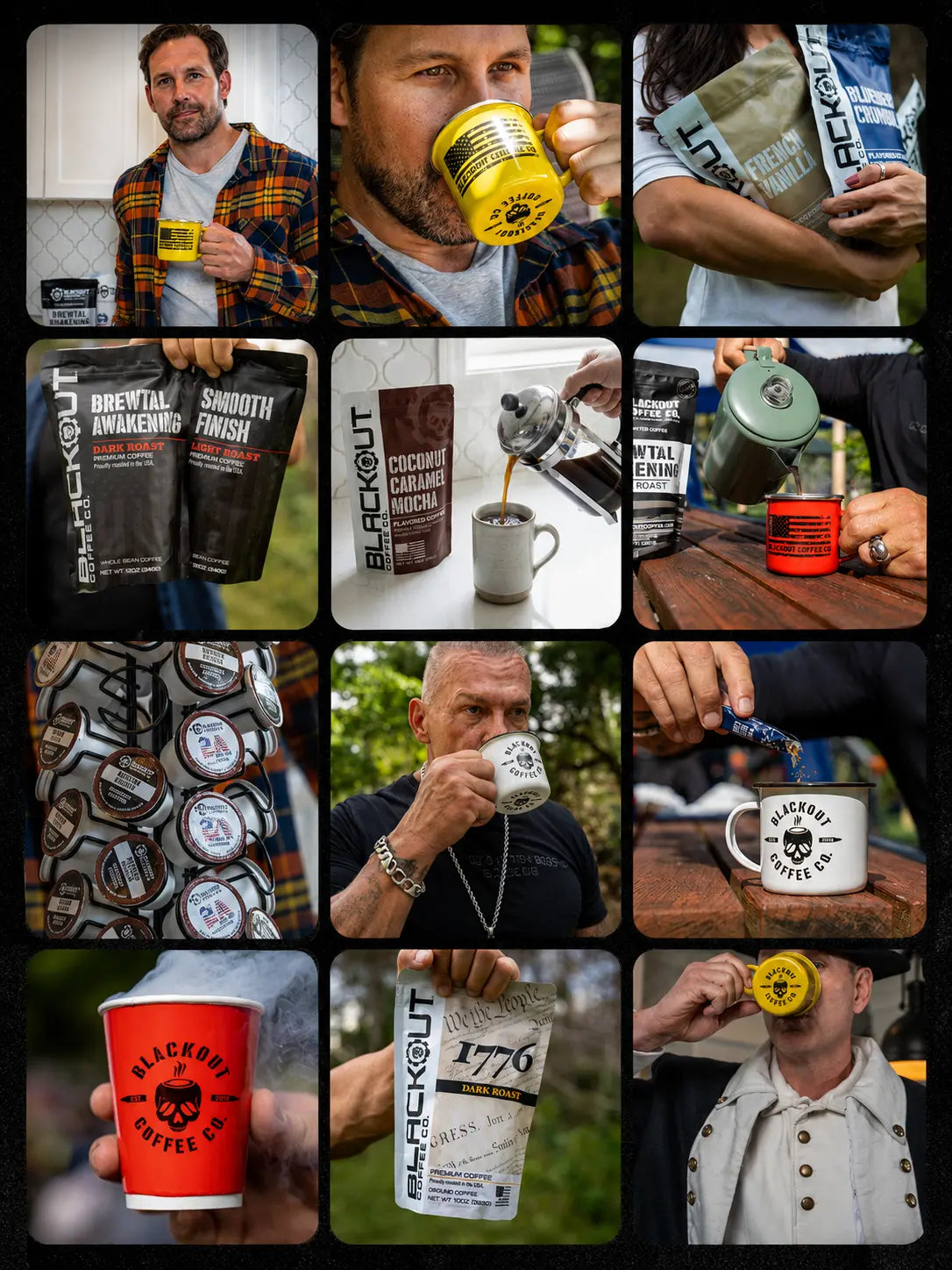 Blackout Coffee social proof collage