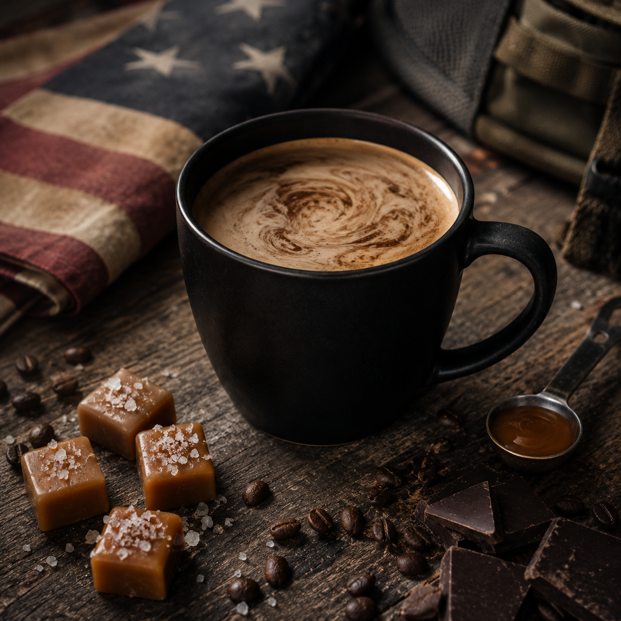 Fresh brewed premium blackout coffee
