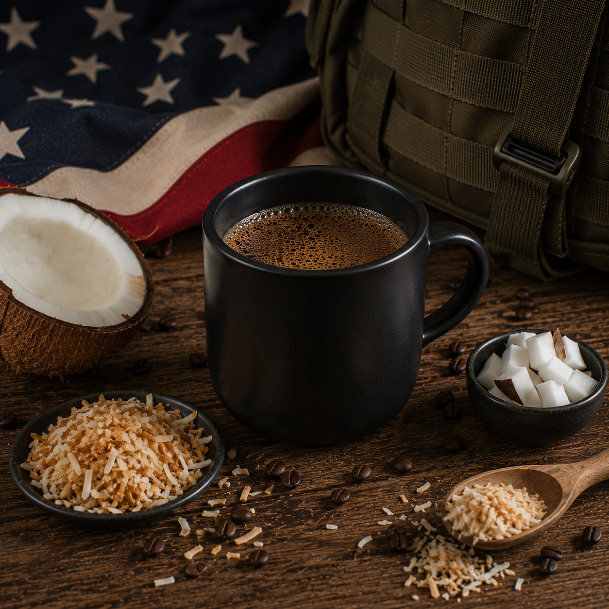 Fresh brewed premium blackout coffee