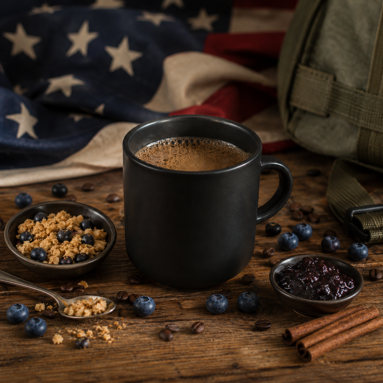 Fresh brewed premium blackout coffee