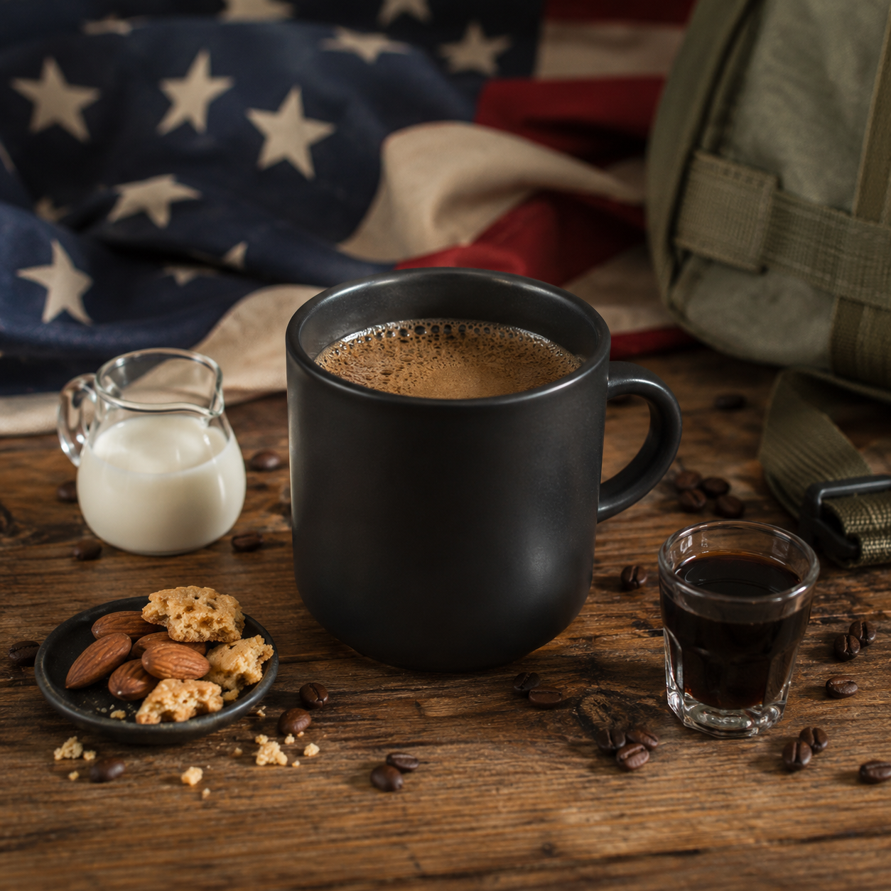 Fresh brewed premium blackout coffee