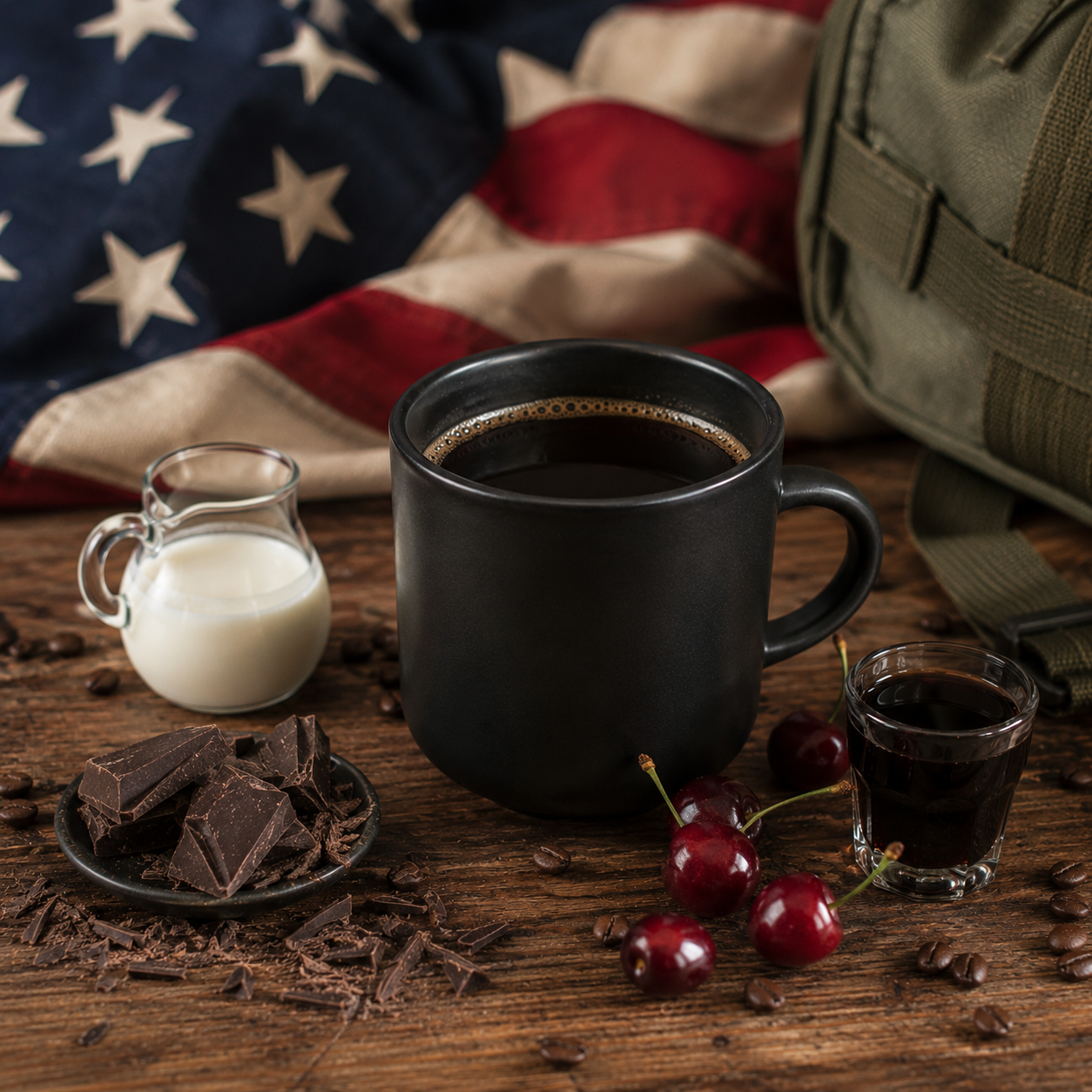 Fresh brewed premium blackout coffee