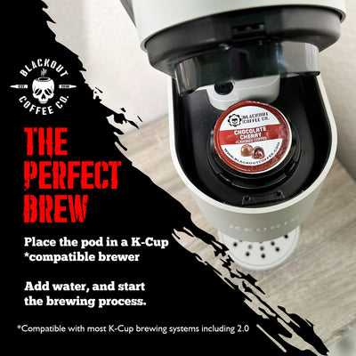 CHOCOLATE CHERRY FLAVORED COFFEE PODS 18CT