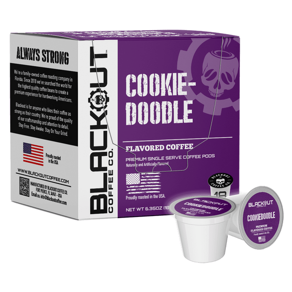 COOKIEDOODLE FLAVORED COFFEE PODS 18CT – Blackout Coffee Co