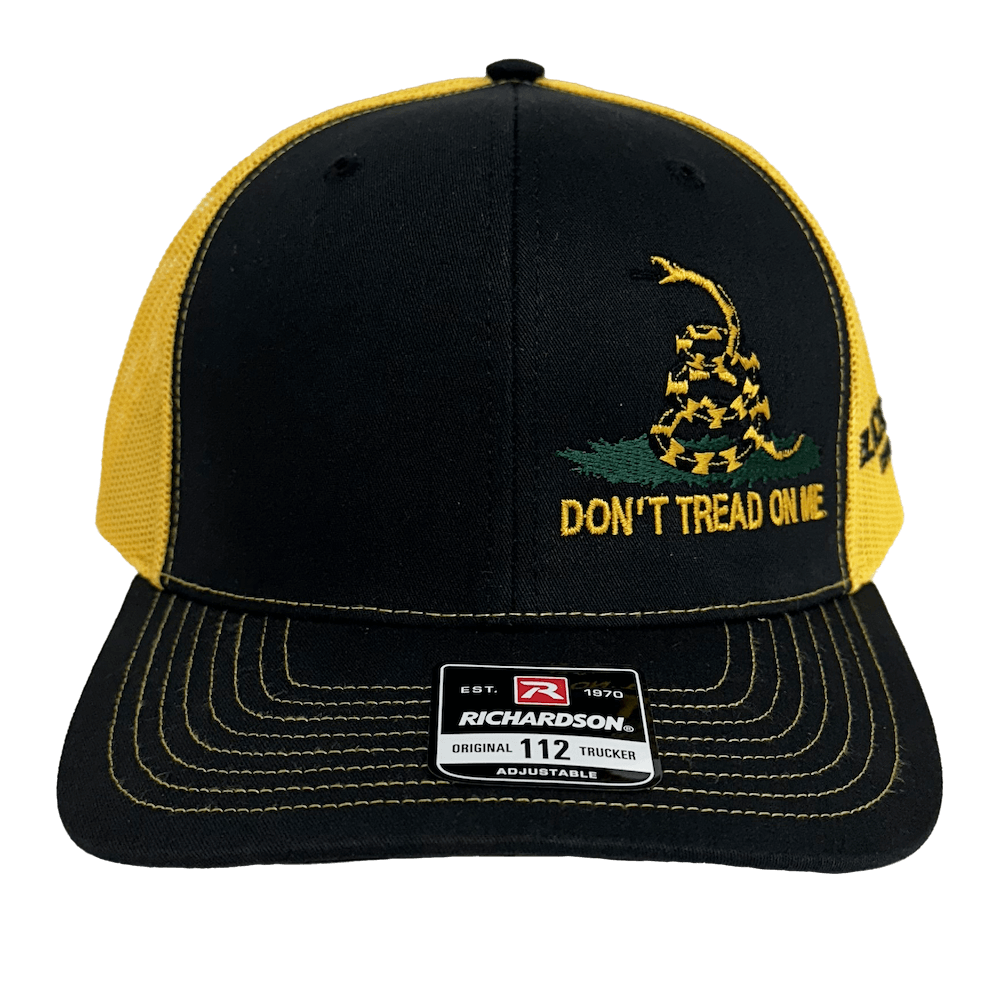 Dont tread on me embroider TOM Trucker Hat Yellow-Black