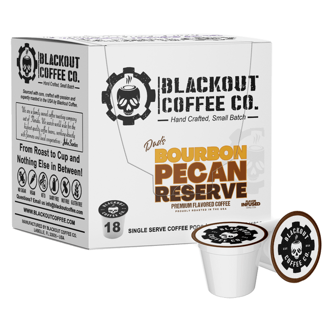 DAD'S BOURBON PECAN RESERVE FLAVORED COFFEE PODS 18CT