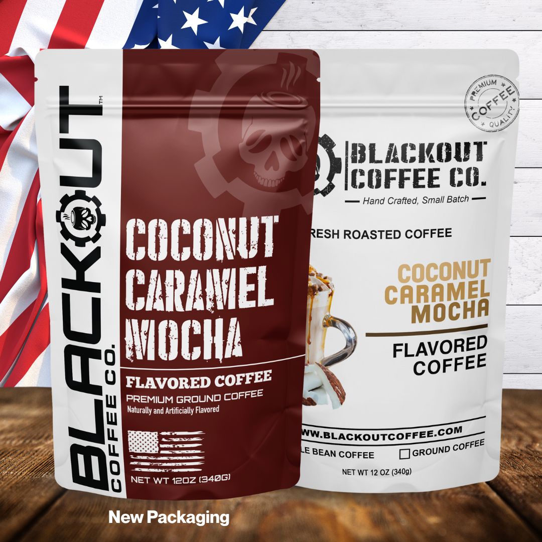 Coconut Caramel Mocha Flavored Coffee – Blackout Coffee Co