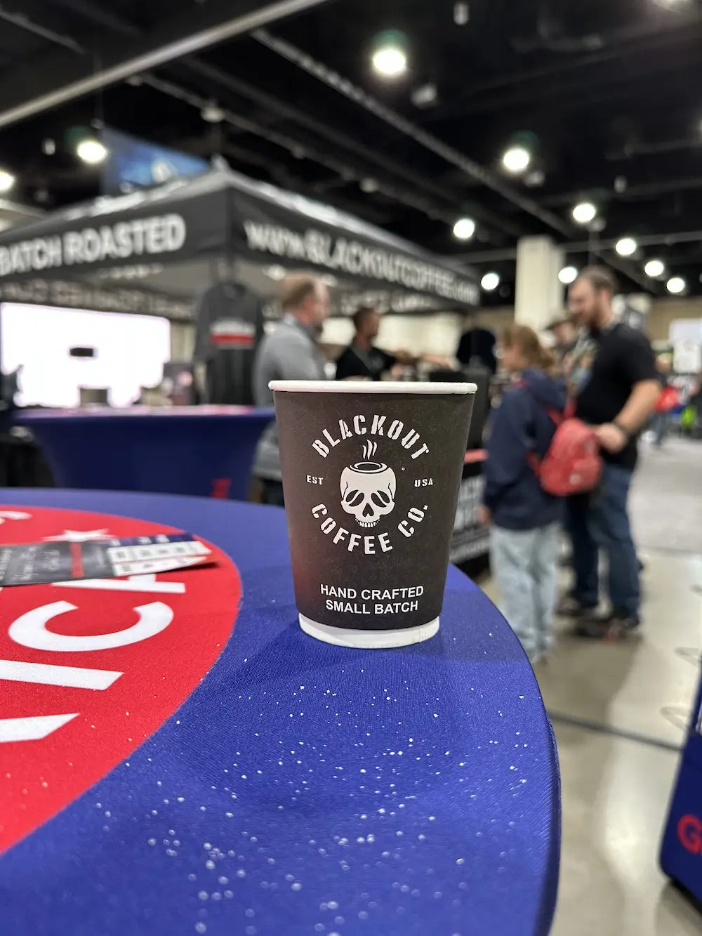 Blackout Coffee participating in a Second Amendment community event