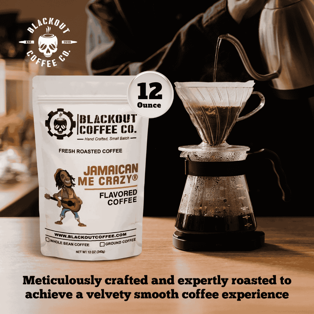 カメファク Jamaican Me Crazy® Caramel Vanilla Flavored Coffee – Blackout