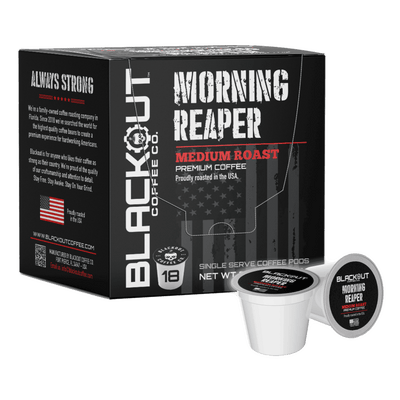 MORNING REAPER MEDIUM ROAST COFFEE PODS 18CT