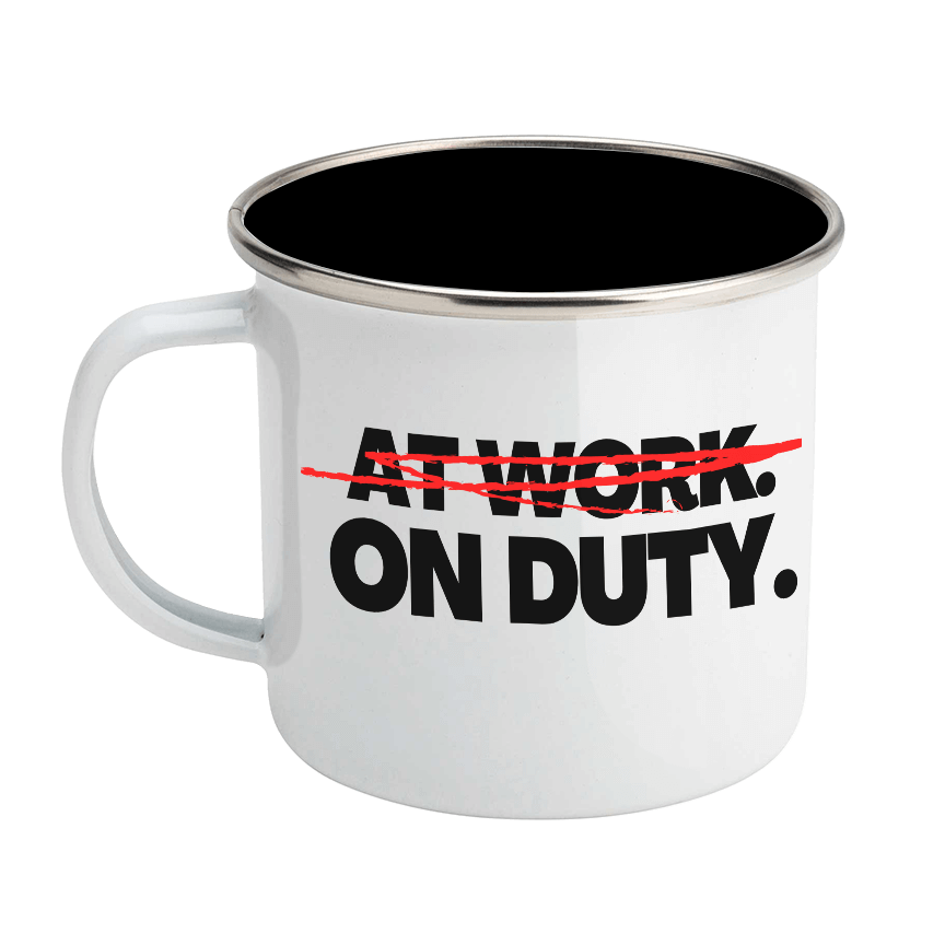 At WorkON DUTY Enamel Steel Mug 12 oz