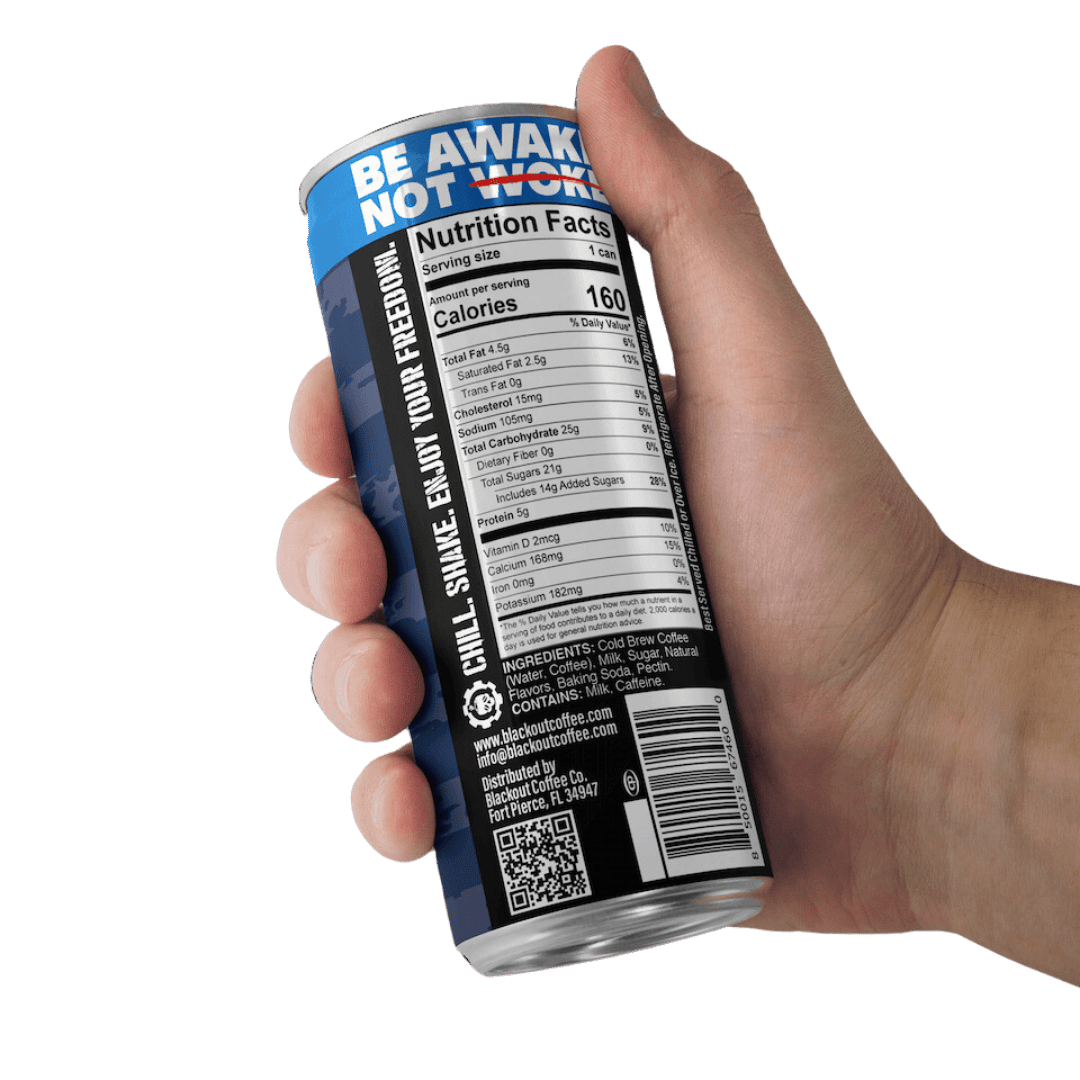 Blackout Coffee RTD Cold Brew BLUEBERRY LATTE 12 Pack