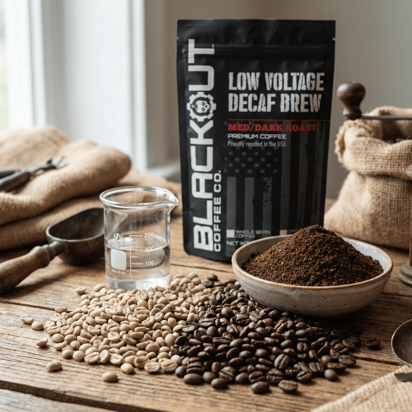 Fresh brewed premium blackout coffee