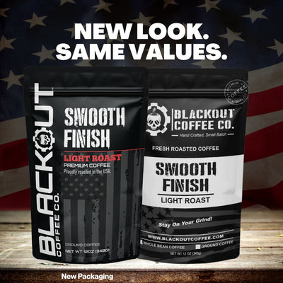 Smooth Finish Coffee Bag 12oz Blackout Coffee