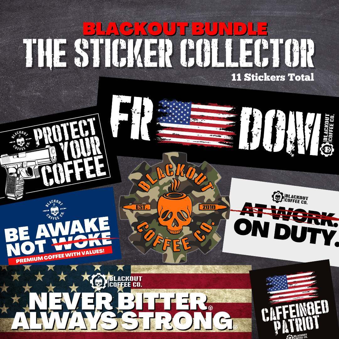 The Sticker Collector - Blackout Coffee Decal Pack