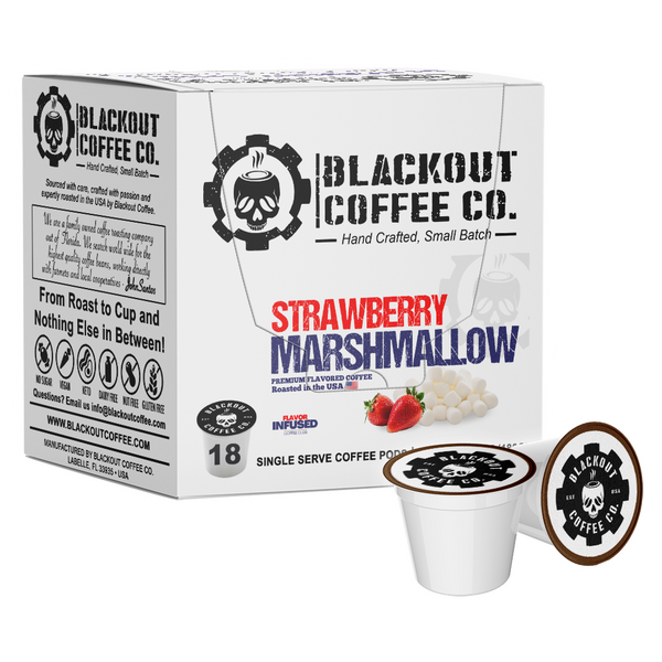 STRAWBERRY MARSHMALLOW FLAVORED COFFEE PODS 18CT