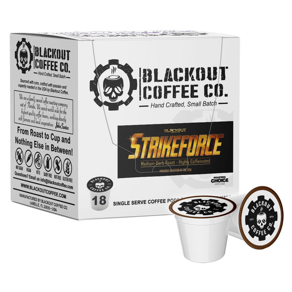 STRIKE FORCE BLEND MEDIUM DARK ROAST PODS 18CT