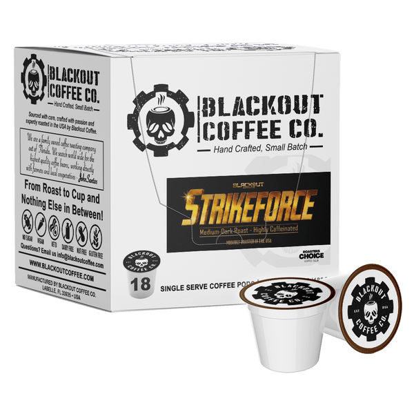 STRIKE FORCE BLEND MEDIUM DARK ROAST PODS 18CT
