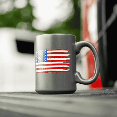 blackout coffee USA Patriot Mug back