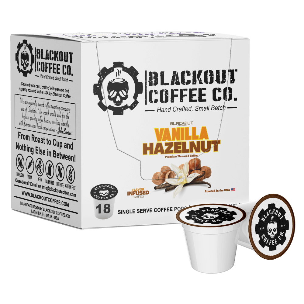 VANILLA HAZELNUT FLAVORED COFFEE PODS 18CT