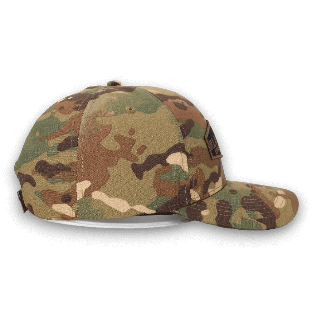 CAMO PATCH HAT WITH VELCRO CLOSURE side view
