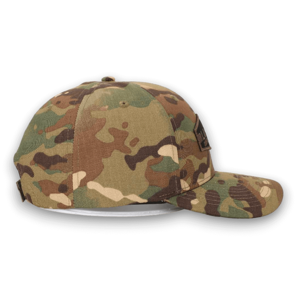 CAMO PATCH HAT WITH VELCRO CLOSURE
