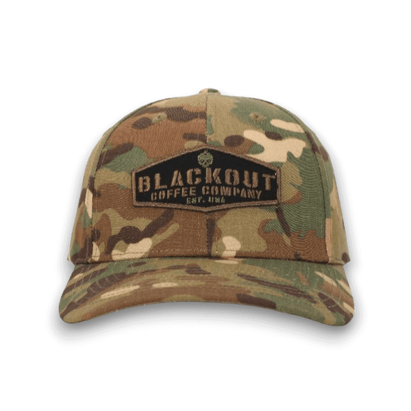CAMO PATCH HAT WITH VELCRO CLOSURE 