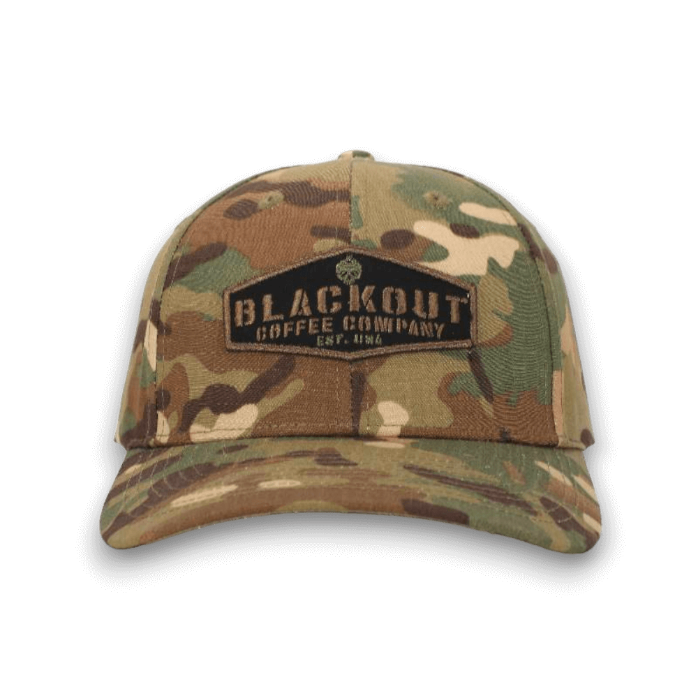 CAMO PATCH HAT WITH VELCRO CLOSURE 