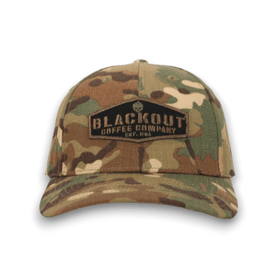 CAMO PATCH HAT WITH VELCRO CLOSURE