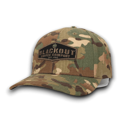 CAMO PATCH HAT WITH VELCRO CLOSURE