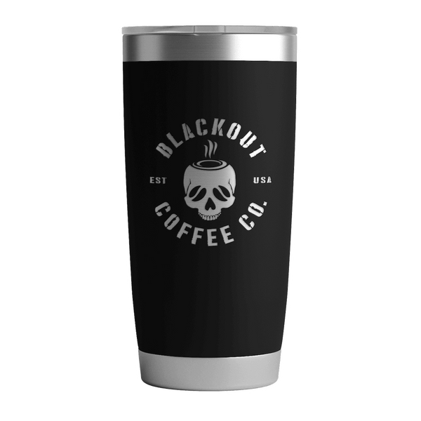 20 OZ Tumbler w/ Logo & US Flag In Black