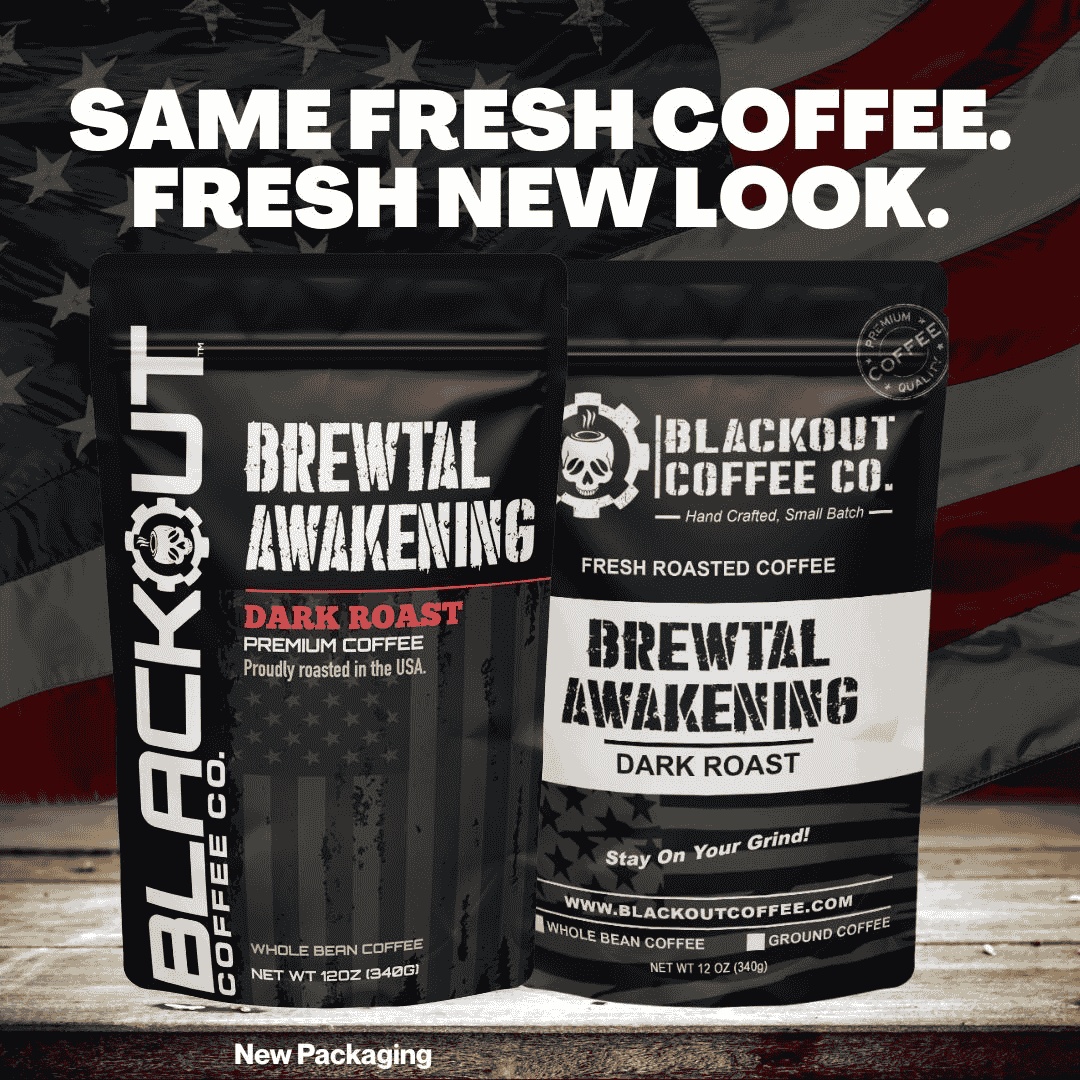 Brewtal Awakening Strongest Dark Roast Coffee by Blackout Coffee