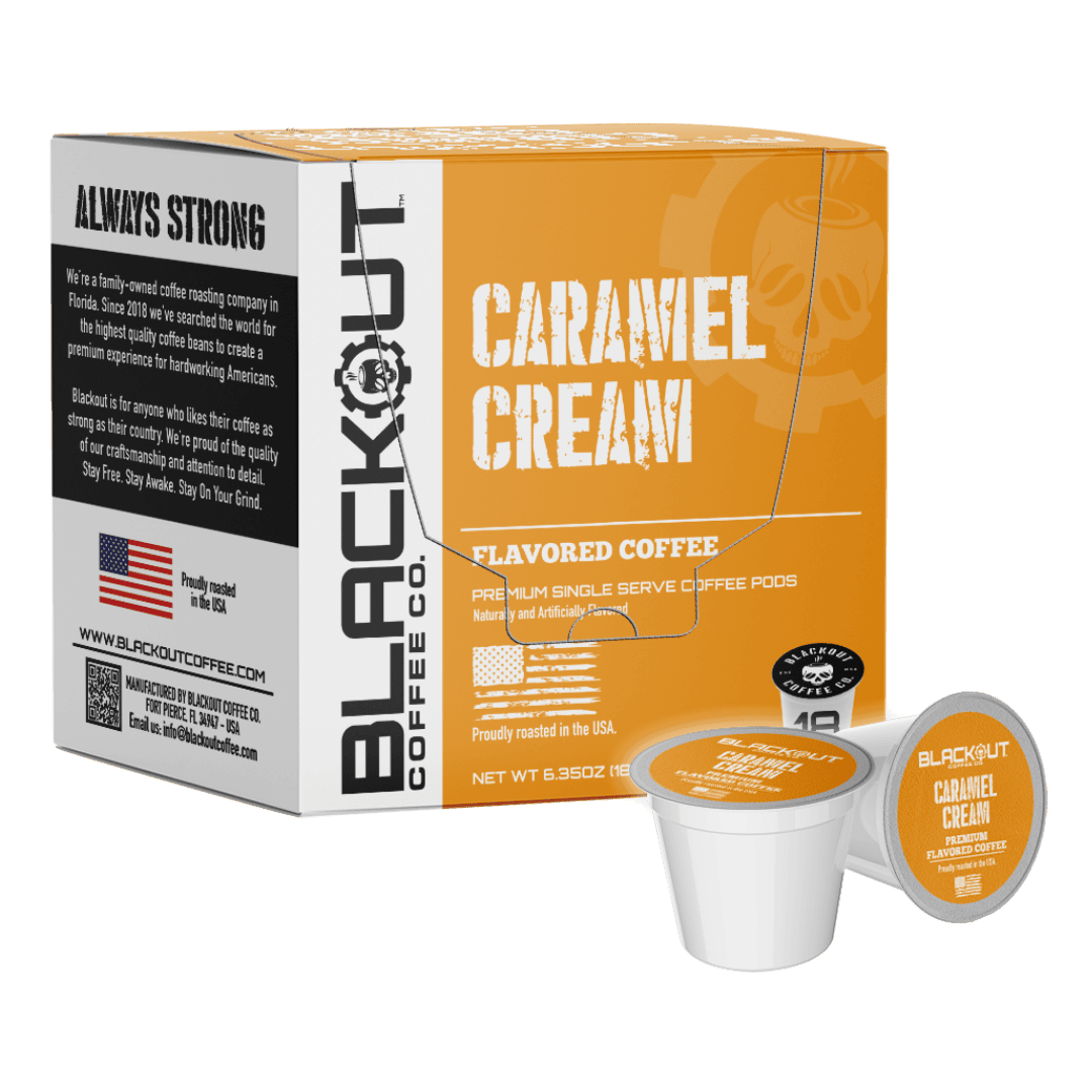 CARAMEL CREAM FLAVORED COFFEE PODS 18CT